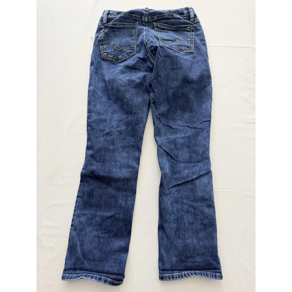 Silver Jeans Co Suki Capri Jeans Womens 26 Blue Med Wash Mid Rise 26x23.5 Denim